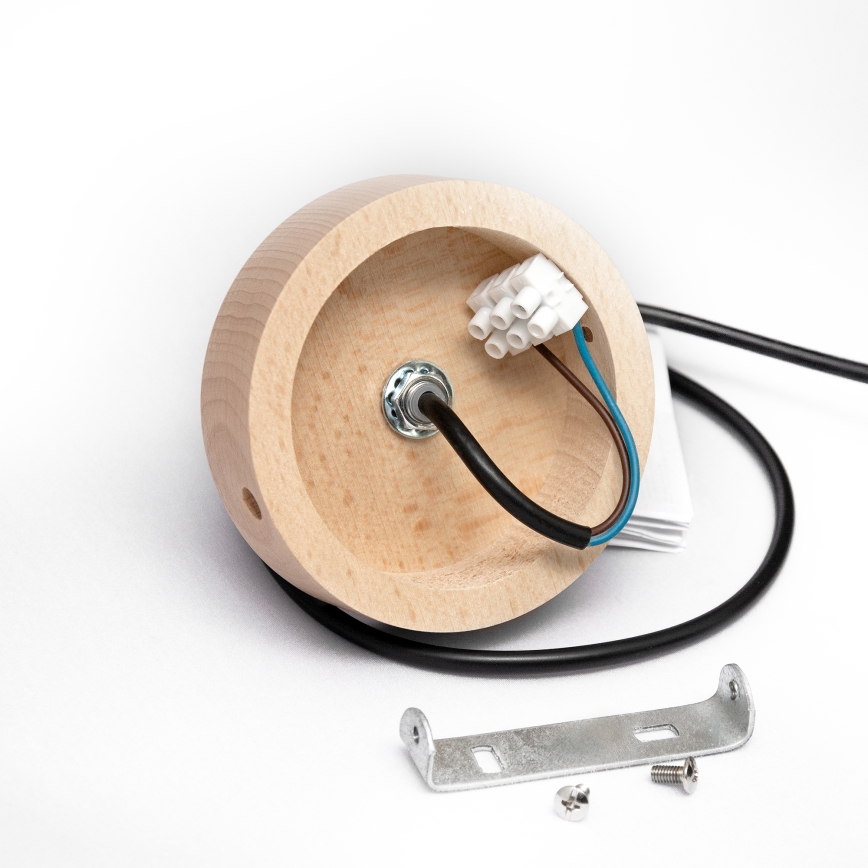 Viseči lestenec ALBA na kablu 1xE27/15W/230V, premer 45 cm, črna/rjava