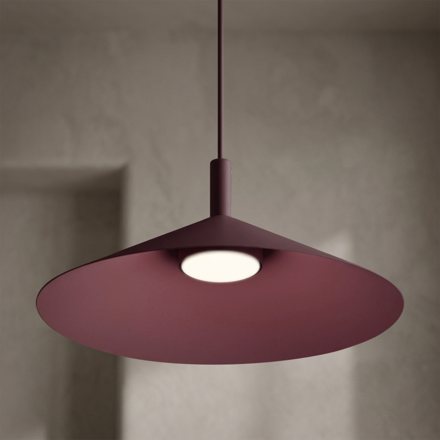 Viseči lestenec ANEGA na kablu, 1xGX53/15W/230V, premer 40 cm, burgundski