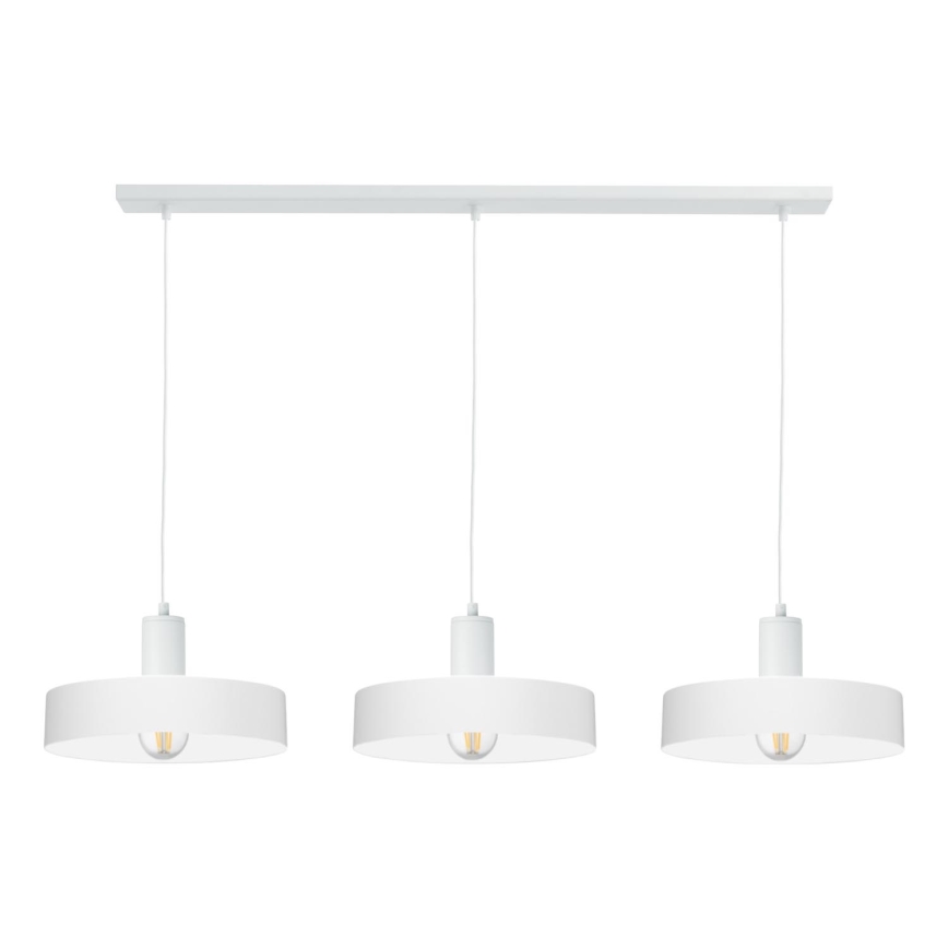 Viseči lestenec ARCANE na vrvici 3xE27/60W/230V, bel