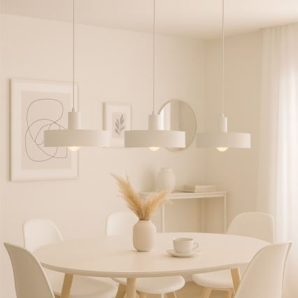 Viseči lestenec ARCANE na vrvici 3xE27/60W/230V, bel