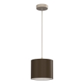 Viseči lestenec ARDEN na vrvici, 1xE27/15W/230V, Ø 18 cm, bež/rjav