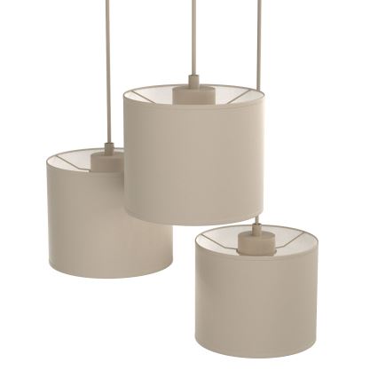 Viseči lestenec ARDEN na vrvici 3xE27/15W/230V, premer 30 cm, bež