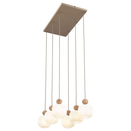 Viseči lestenec BALLO 6xE14/10W/230V bež