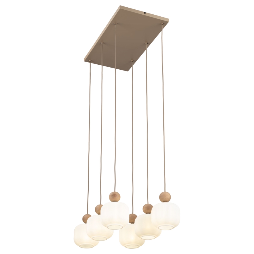 Viseči lestenec BALLO 6xE14/10W/230V bež