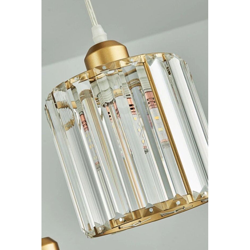 Viseči lestenec BELLA na kablu 3xE27/40W/230V v zlati barvi
