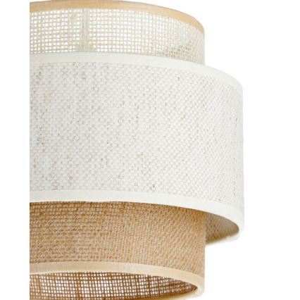 Viseči lestenec BOHO na vrvici 3xE27/60W/230V bela/juta