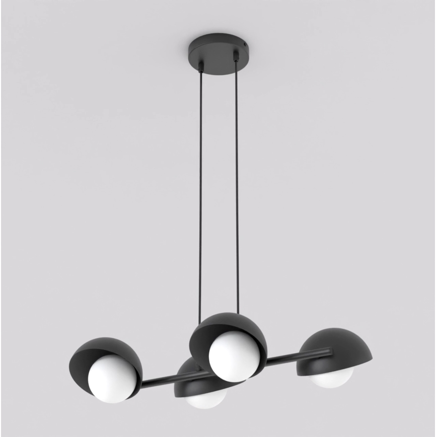 Viseči lestenec BOOM na vrvici 4xG9/8W/230V črna