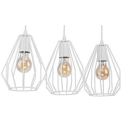 Viseči lestenec BRYLANT na kablu 3xE27/60W/230V, v beli barvi