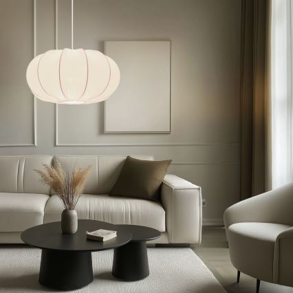 Viseči lestenec CAFEE 1xE27/40W/230V Ø 52 cm bel