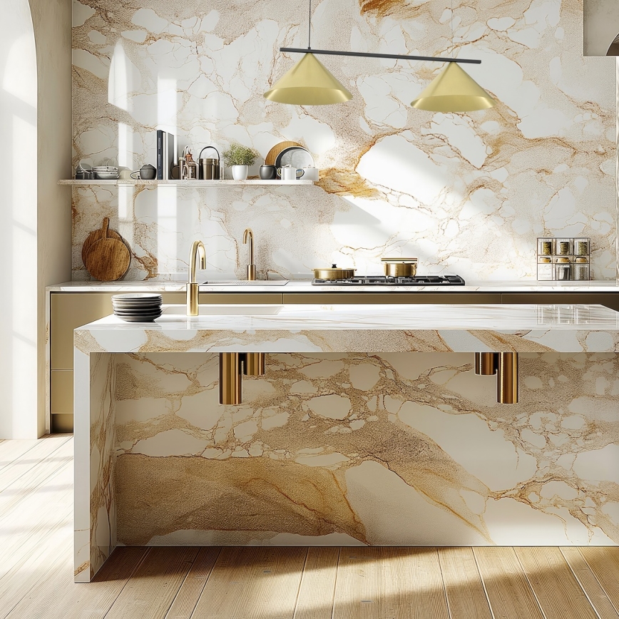 Viseči lestenec CAPITAL na kablu 2xGX53/15W/230V v zlati barvi