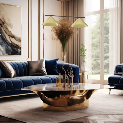 Viseči lestenec CAPITAL na kablu 2xGX53/15W/230V v zlati barvi