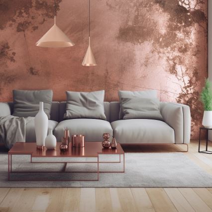 Viseči lestenec CAPITAL na vrvici 1xGX53/15W/230V, premer 17 cm, rožnato zlato