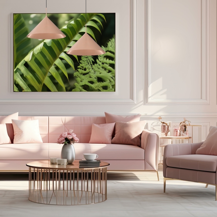 Viseči lestenec CAPITAL na vrvici 1xGX53/15W/230V, Ø 46 cm, rožnato zlato