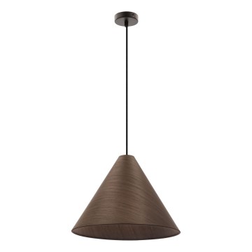 Viseči lestenec CONO na vrvici 1xE27/40W/230V, mahagonski furnir