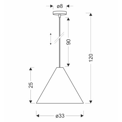 Viseči lestenec CONO na vrvici 1xE27/40W/230V, mahagonski furnir