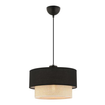 Viseči lestenec ECHO na kabel 1xE27/60W/230V črna/kremna