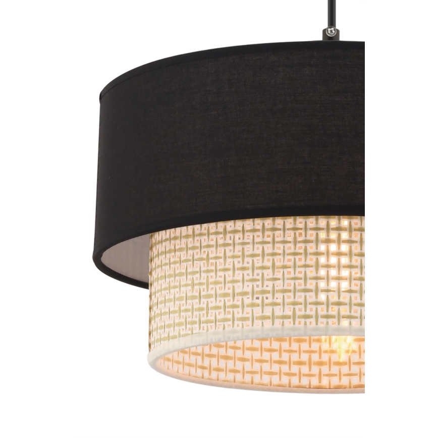 Viseči lestenec ECHO na kabel 1xE27/60W/230V črna/kremna