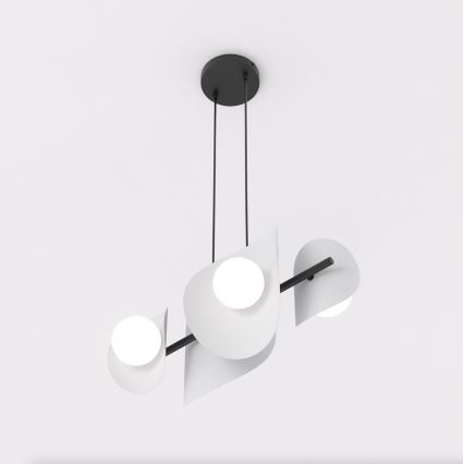 Viseči lestenec ELEMENTI na kablu 4xG9/8W/230V siv