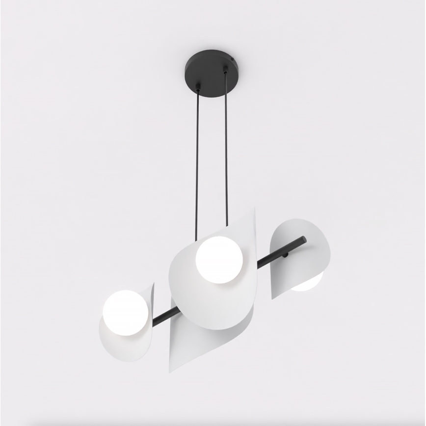 Viseči lestenec ELEMENTI na kablu 4xG9/8W/230V siv