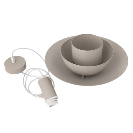 Viseči lestenec FERRO na kablu 1xE27/15W/230V, siv