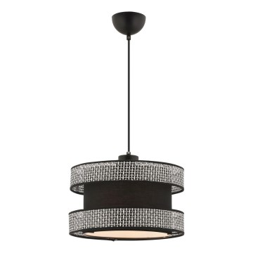 Viseči lestenec HALO 1xE27/60W/230V črna/siva
