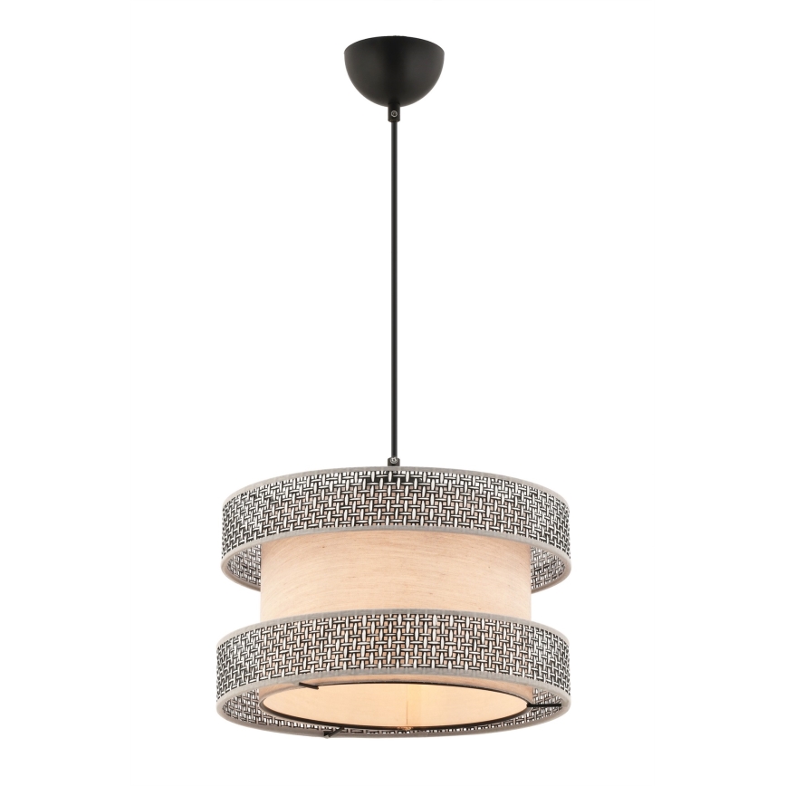 Viseči lestenec HALO na kabelu 1xE27/60W/230V, bež/siv