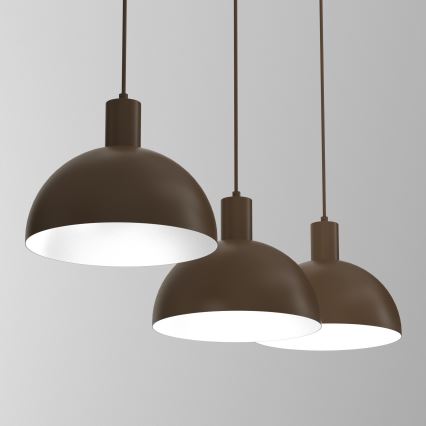 Viseči lestenec HANDA 3xE27/15W/230V rjav