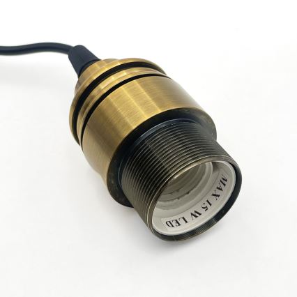 Viseči lestenec HECTOR na kabelu 1xE27/15W/230V, bel/meden, premer 25 cm