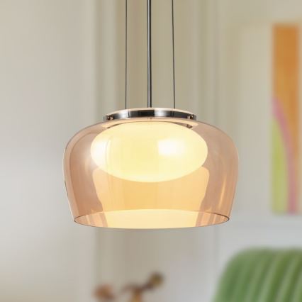 Viseči lestenec INSIEME 1xGX53/10W/230V premer 35 cm dimno bež