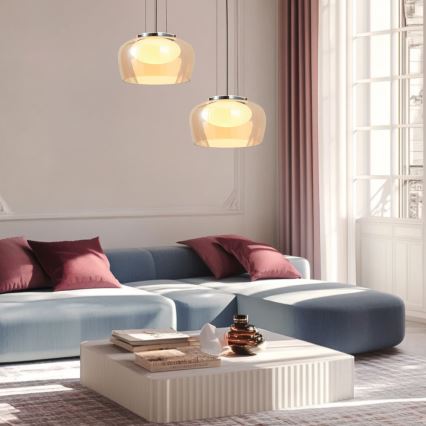 Viseči lestenec INSIEME 1xGX53/10W/230V premer 35 cm dimno bež