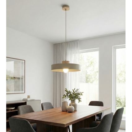 Viseči lestenec KIVI s kablom 1xE27/15W/230V, bež