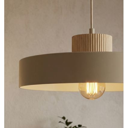 Viseči lestenec KIVI s kablom 1xE27/15W/230V, bež