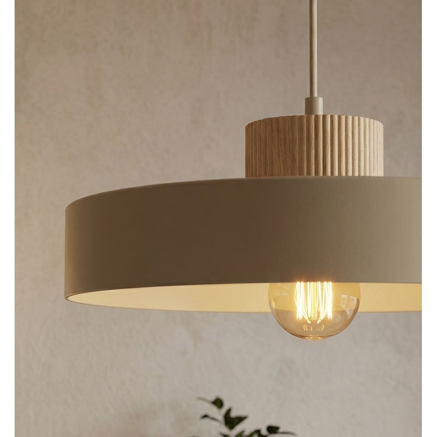 Viseči lestenec KIVI s kablom 1xE27/15W/230V, bež