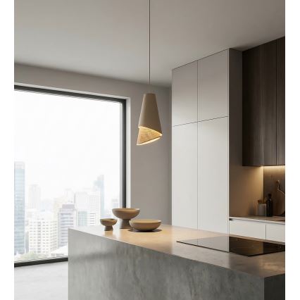 Viseči lestenec MODA 1xE27/15W/230V bež/ratan