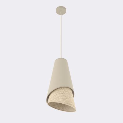 Viseči lestenec MODA 1xE27/15W/230V bež/ratan