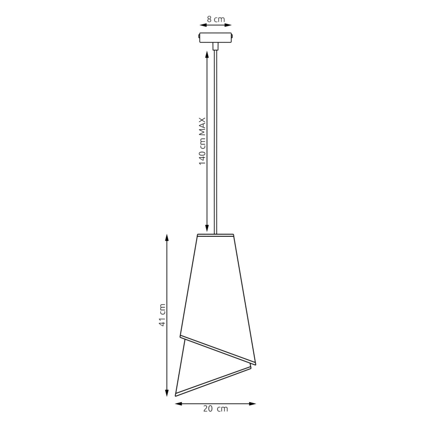 Viseči lestenec MODA 1xE27/15W/230V bež/ratan