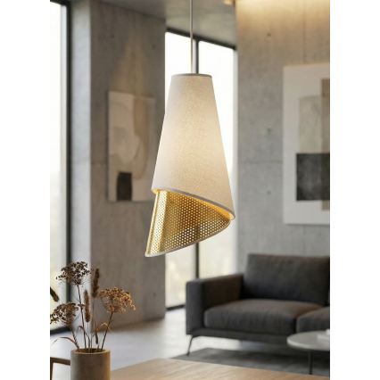 Viseči lestenec MODA na kablu 3xE27/15W/230V bela/zlata