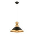 Viseči lestenec MONZA na kablu, 1xE27/40W/230V, premer 30 cm, črno/zlata