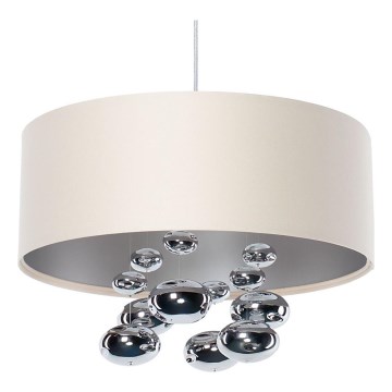 Viseči lestenec na kabelu BUBBLE 1xE27/60W/230V premer 50 cm bež