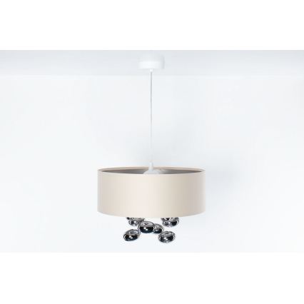 Viseči lestenec na kabelu BUBBLE 1xE27/60W/230V premer 50 cm bež