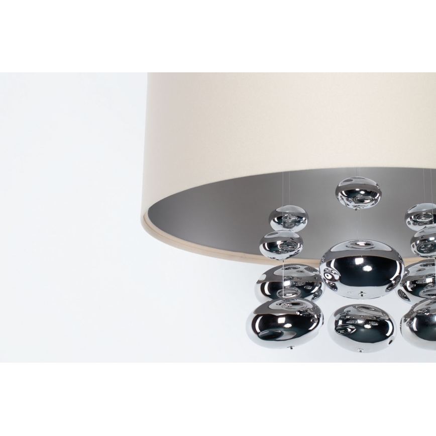 Viseči lestenec na kabelu BUBBLE 1xE27/60W/230V premer 50 cm bež