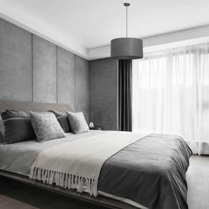 Viseči lestenec na kablu ALBA 1xE27/15W/230V, premer 45 cm, siv