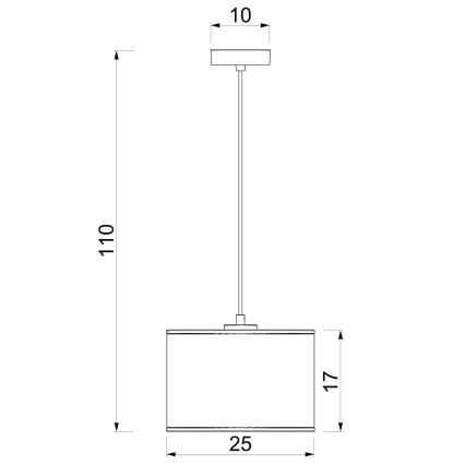 Viseči lestenec na kablu ARDEN 1xE27/15W/230V, Ø 25 cm, bež