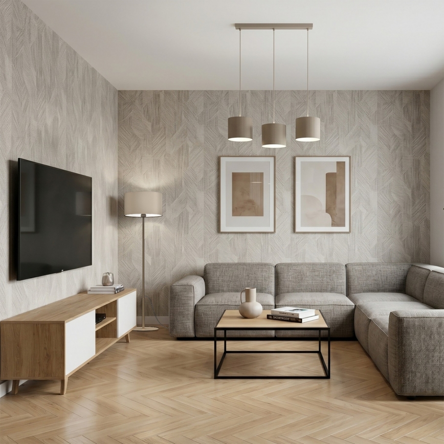 Viseči lestenec na kablu ARDEN 3xE27/15W/230V, bež