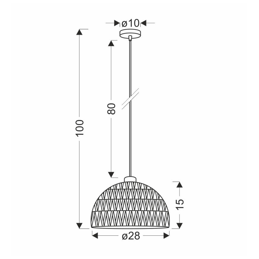 Viseči lestenec na kablu BALLI 1xE27/40W/230V bež