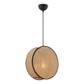 Viseči lestenec na kablu BIG DRUM 1xE27/60W/230V rjava/črna