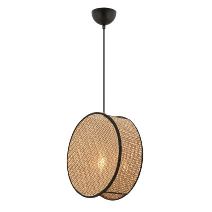 Viseči lestenec na kablu BIG DRUM 1xE27/60W/230V rjava/črna