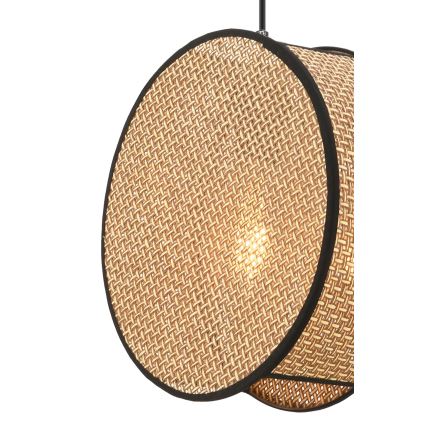 Viseči lestenec na kablu BIG DRUM 1xE27/60W/230V rjava/črna
