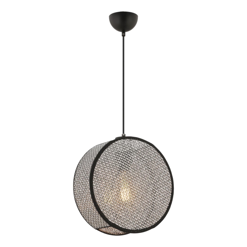 Viseči lestenec na kablu BIG DRUM 1xE27/60W/230V siva/črna