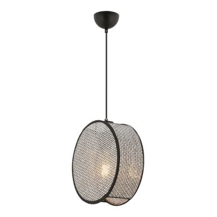 Viseči lestenec na kablu BIG DRUM 1xE27/60W/230V siva/črna